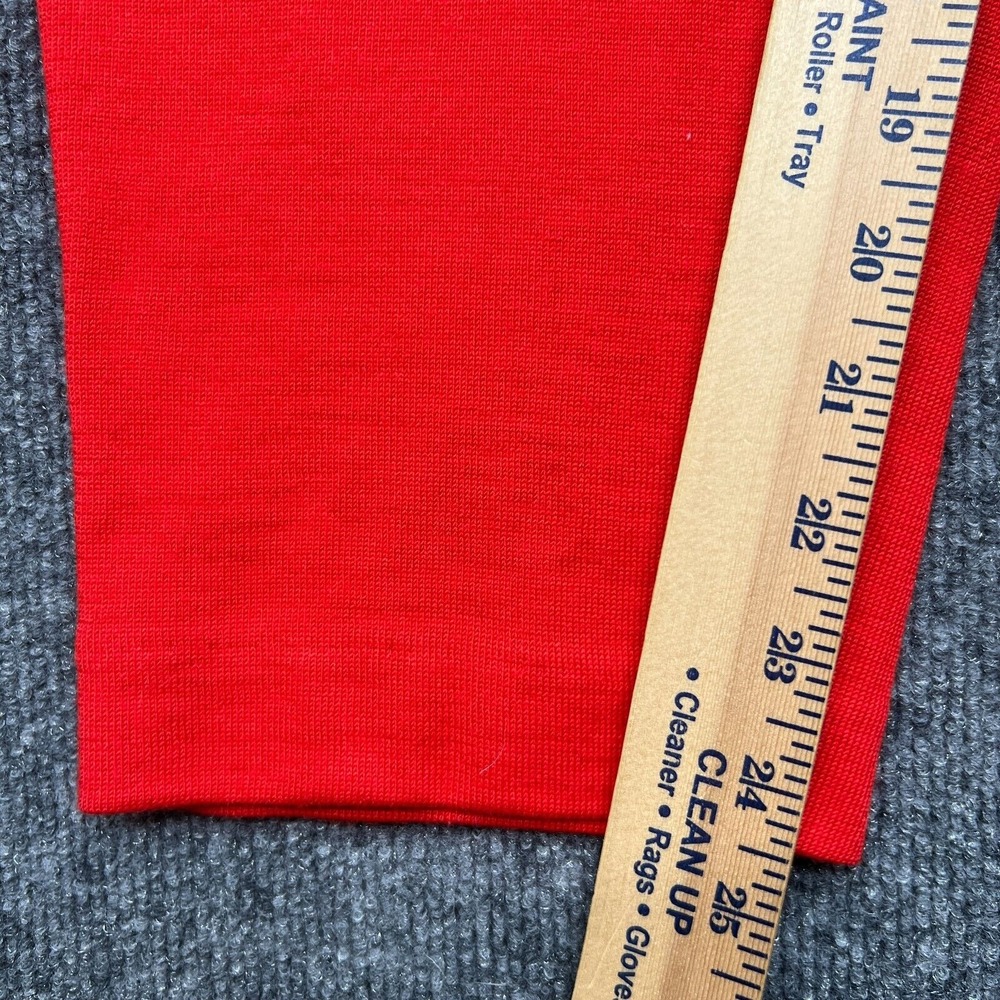 Vtg St John Sport Knit‎ Pants Women Medium Red Pull On Track Lounge - Picture 5 of 10